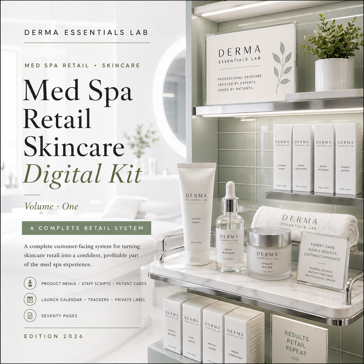 Med Spa Retail Skincare Digital Kit